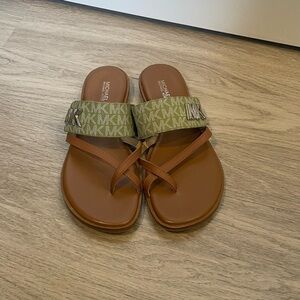 Michael Kors Brown and Green Sandals